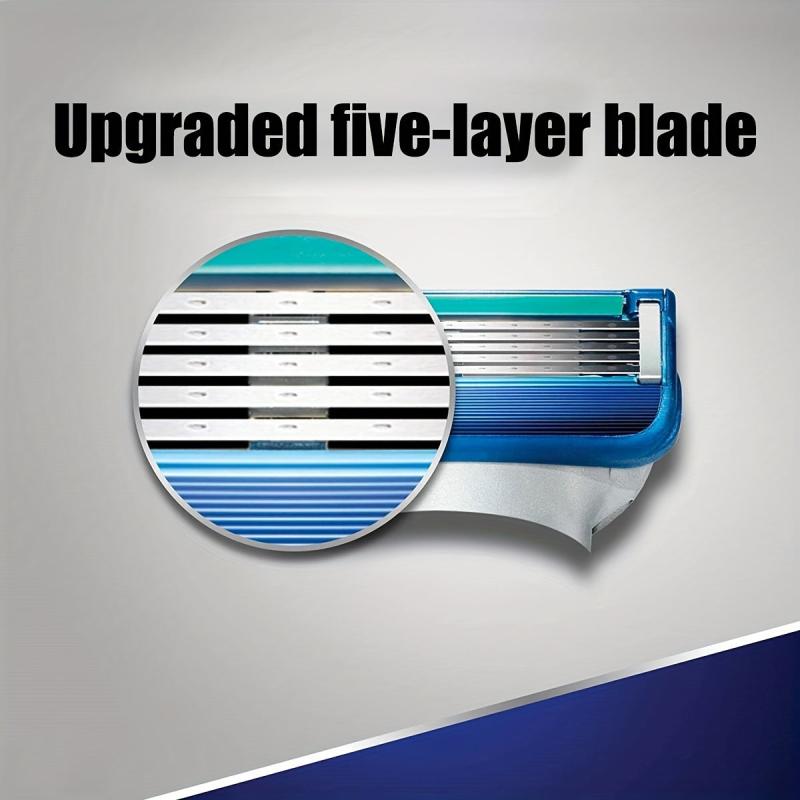 Stainless Steel Manual Razor Set with 12 Refills