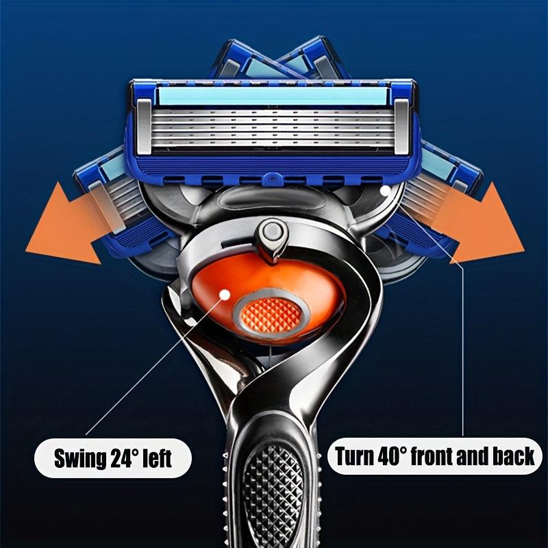 Stainless Steel Manual Razor Set with 12 Refills