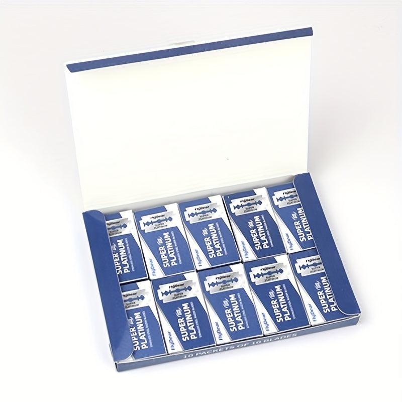 10 Double Edge Razor Blades Men's Safety Stainless Steel Shaving Blades