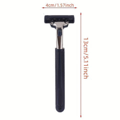 6 Layer Razor Handle With 6 Blades Refills Anti-slip Manual Safety Razor