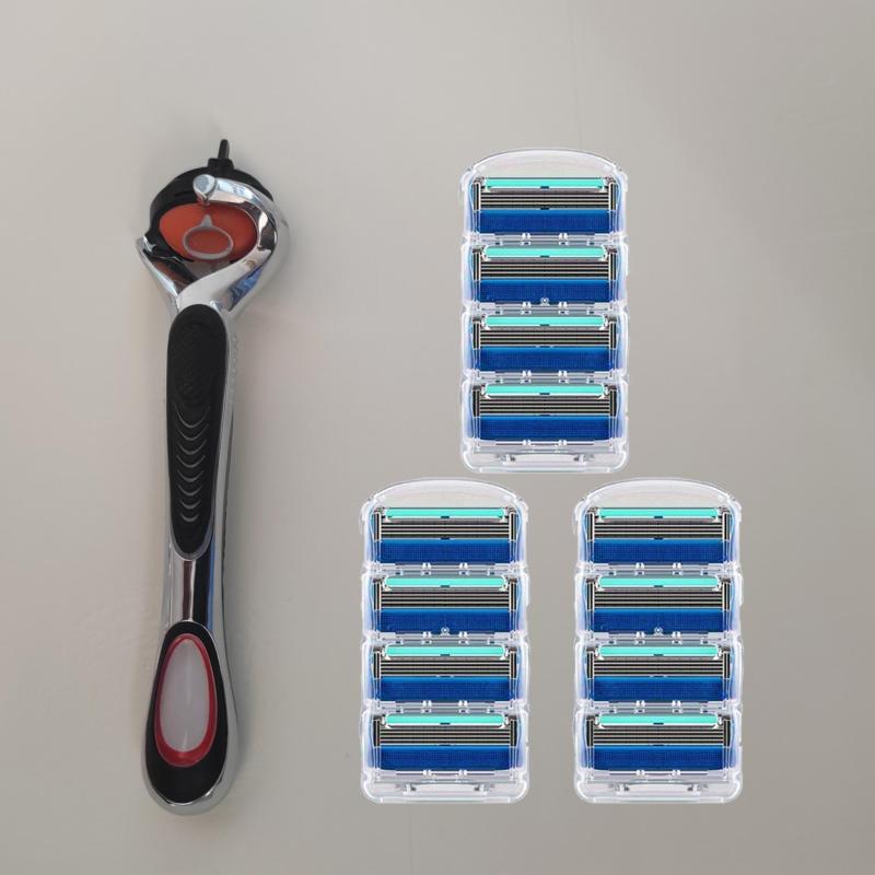 5-Layer Manual Safety Razor Set-Stainless Steel Blades-For Men & Women