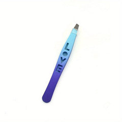 Gradient Letter Eyebrow Tweezers Precision Beauty Tool