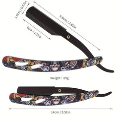 Professional Barber Straight Edge Razor Acrylic Handle Vintage Style