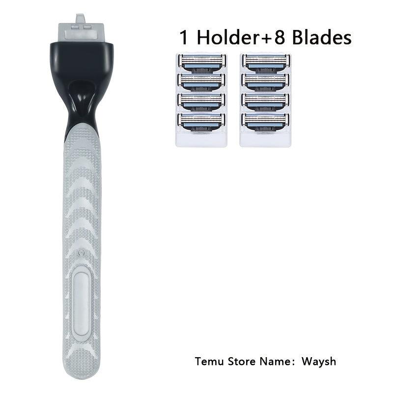 3-Layer Safety Razor Blades Set with Holder
