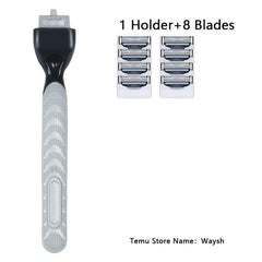 3-Layer Safety Razor Blades Set with Holder