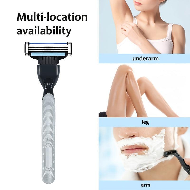 3-Layer Safety Razor Blades Set with Holder