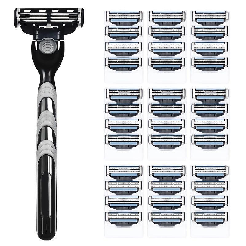 3-Layer Safety Razor Blades Set with Holder