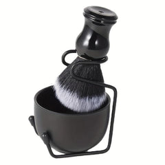 Men Shaving Brush Kit 3 In 1 Stainless Steel Bowl Razor Holder Beard Care Kit