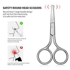 Small Scissors Eyebrow Nose Hair Round Tip Professional Grooming