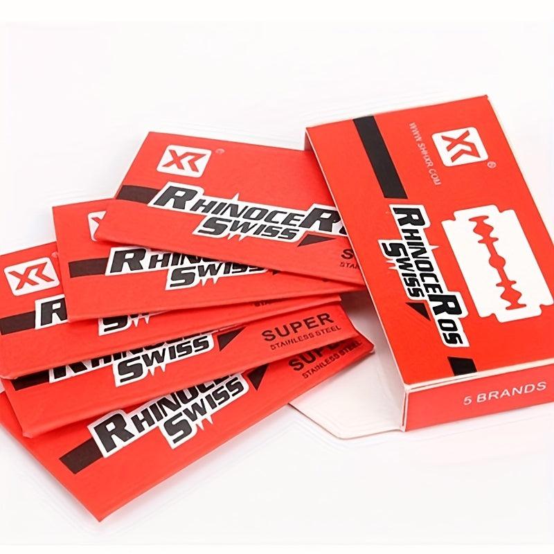 5 Double Edge Razor Blades for Men's Safety Razor Stainless Steel Shaving Blades