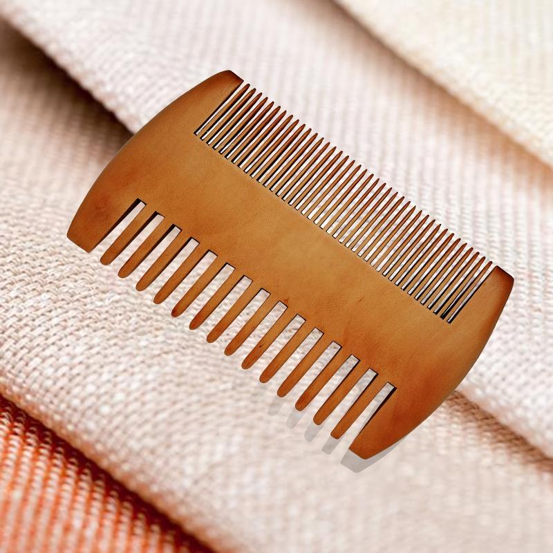 Natural Wood Hair Brush Comb For Men Beard Care Anti Static