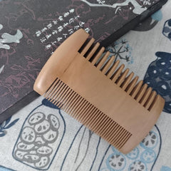 Natural Wood Hair Brush Comb For Men Beard Care Anti Static