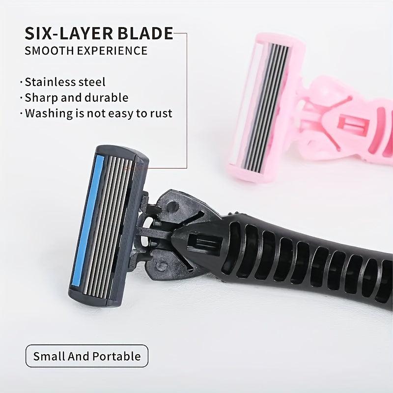 6-Layer Blades Razor Stainless Steel Men Razor