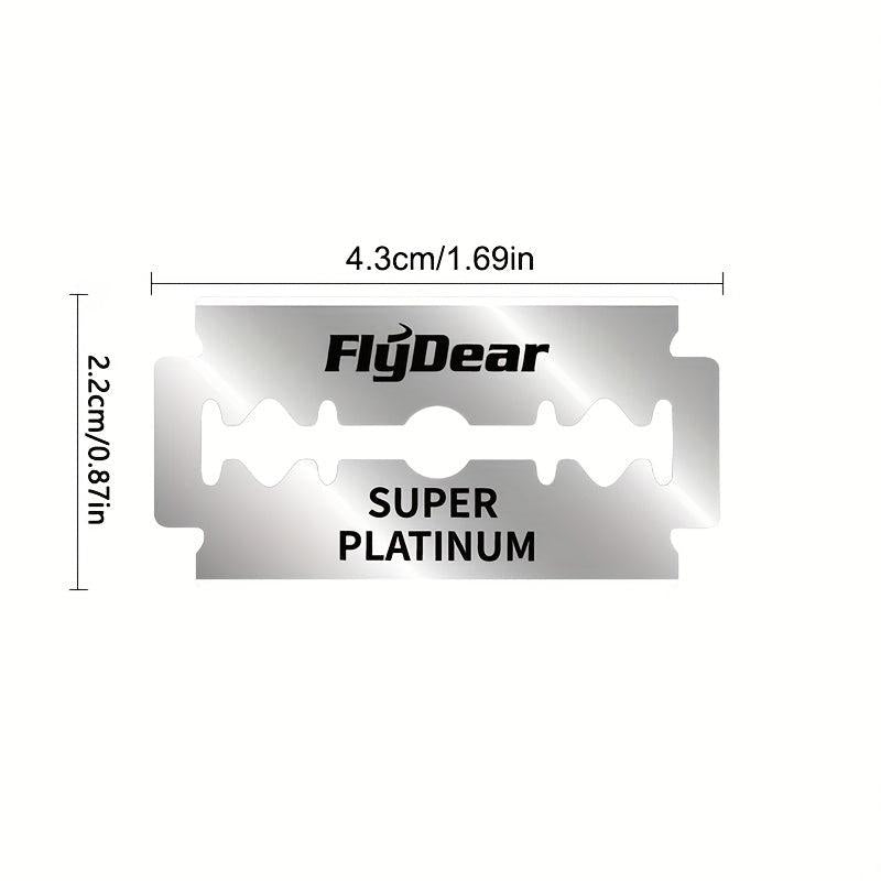 100 Count Double Edge Razor Blades for Men - Platinum Stainless Steel