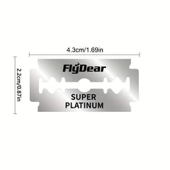 100 Count Double Edge Razor Blades for Men - Platinum Stainless Steel