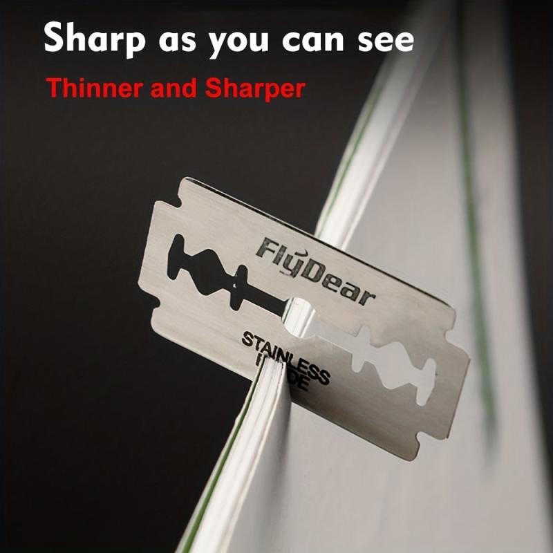100 Count Double Edge Razor Blades for Men - Platinum Stainless Steel