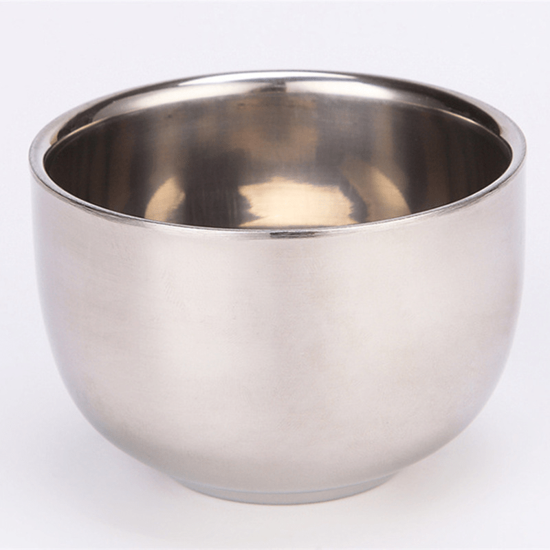 Professional Shaving Kit Nylon Hair Brush Stainless Steel Shaving Bowl
