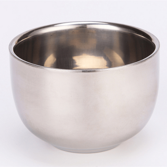 Professional Shaving Kit Nylon Hair Brush Stainless Steel Shaving Bowl