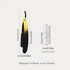 Foldable Hair Blade Barber Straight Razor Holder For Shaving