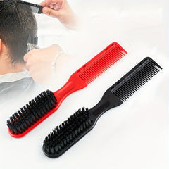 Men's Beard & Barber Comb Brush Portable Cleaning Brush