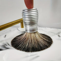Soft Nylon Hair Shaving Brush with Metal Handle