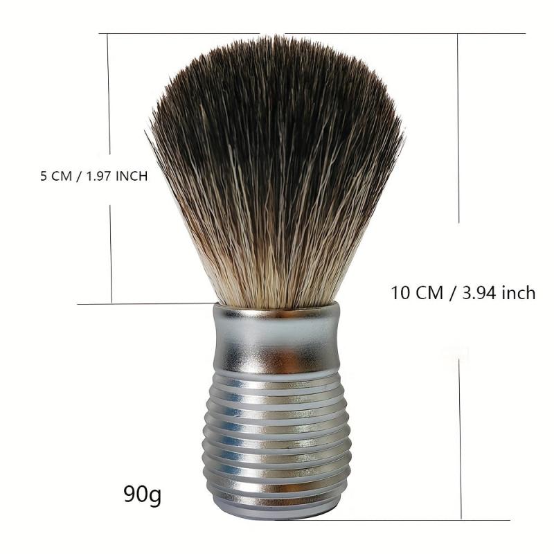 Soft Nylon Hair Shaving Brush with Metal Handle