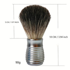 Soft Nylon Hair Shaving Brush with Metal Handle