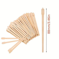 100PCS Wooden Wax Sticks Disposable Depilation Spatula
