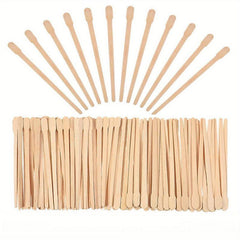 100PCS Wooden Wax Sticks Disposable Depilation Spatula