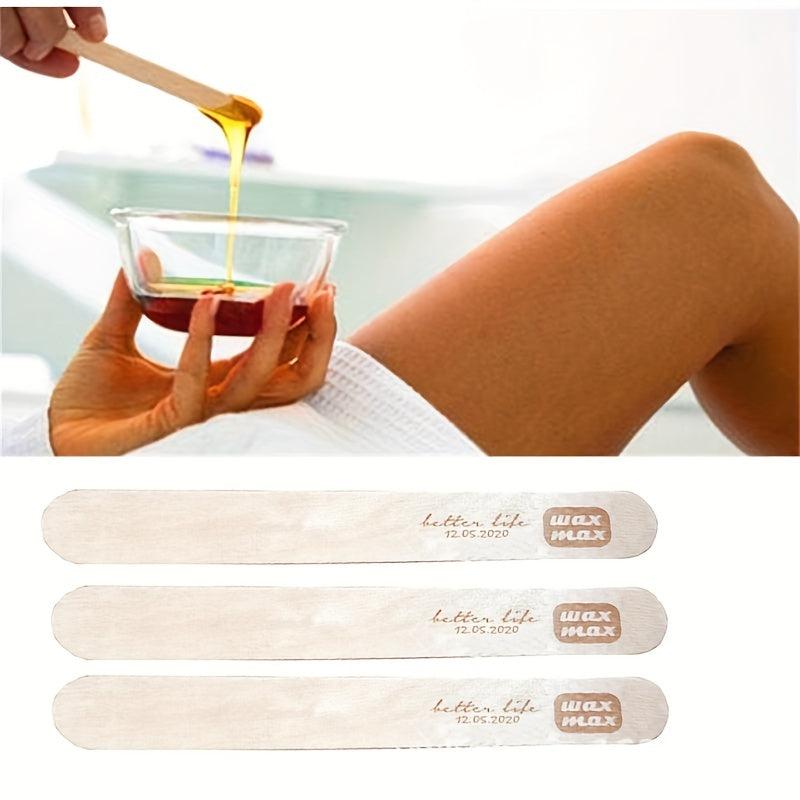 100PCS Wooden Wax Sticks Disposable Depilation Spatula