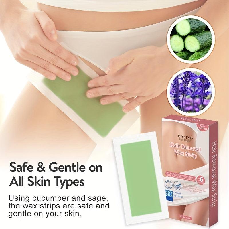 Body Wax Strips Gentle Waxing Kit for Hair Removal 20 Sheets