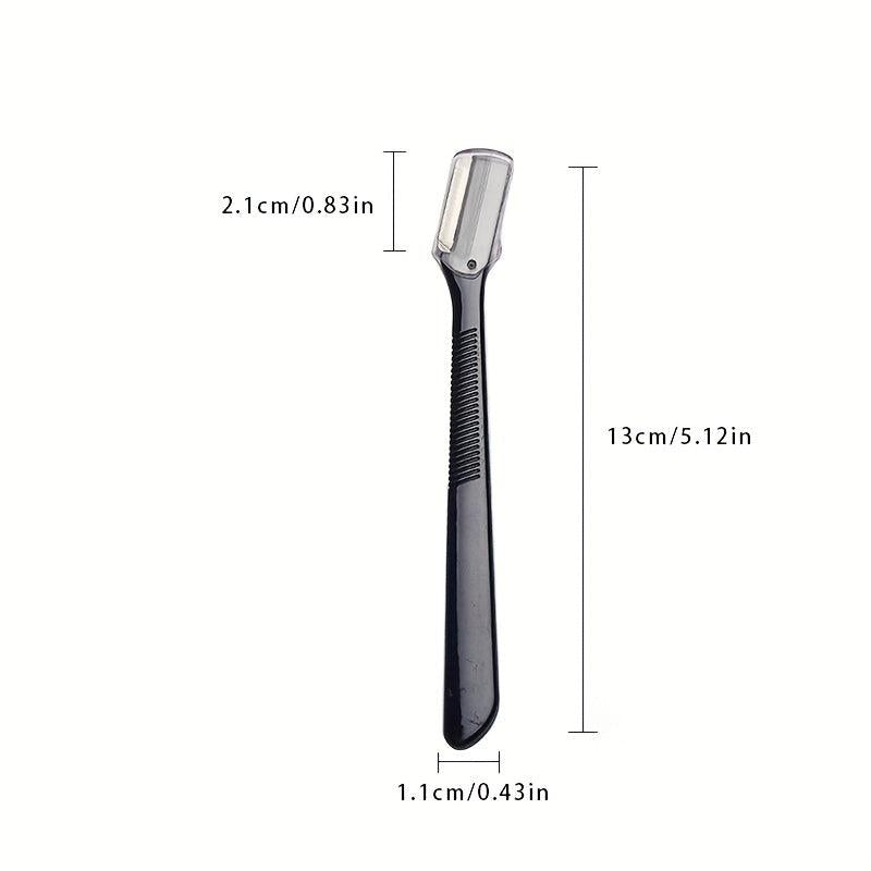 Stainless Steel Eyebrow Razor with Protective Cover