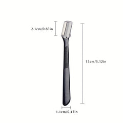 Stainless Steel Eyebrow Razor with Protective Cover