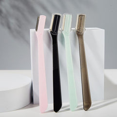Stainless Steel Eyebrow Razor with Protective Cover