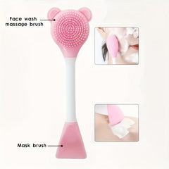 Silicone Face Cleansing Brush Double Head Facial Cleanser