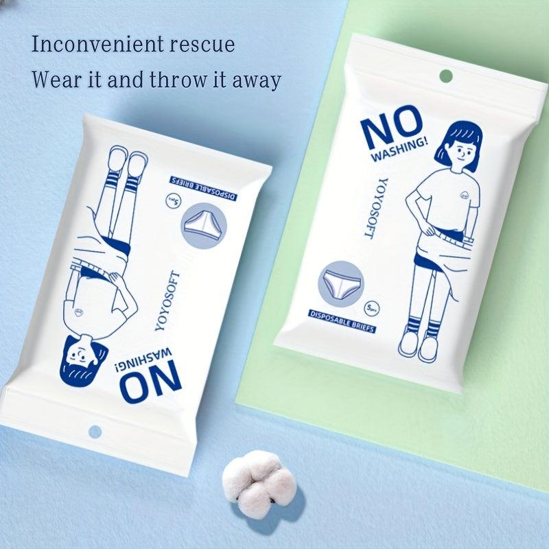 Disposable Women Panties Soft Comfortable Travel Ready 5 Pcs Pack
