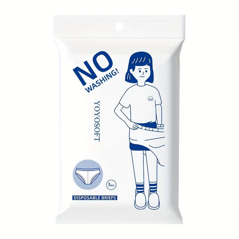 Disposable Women Panties Soft Comfortable Travel Ready 5 Pcs Pack