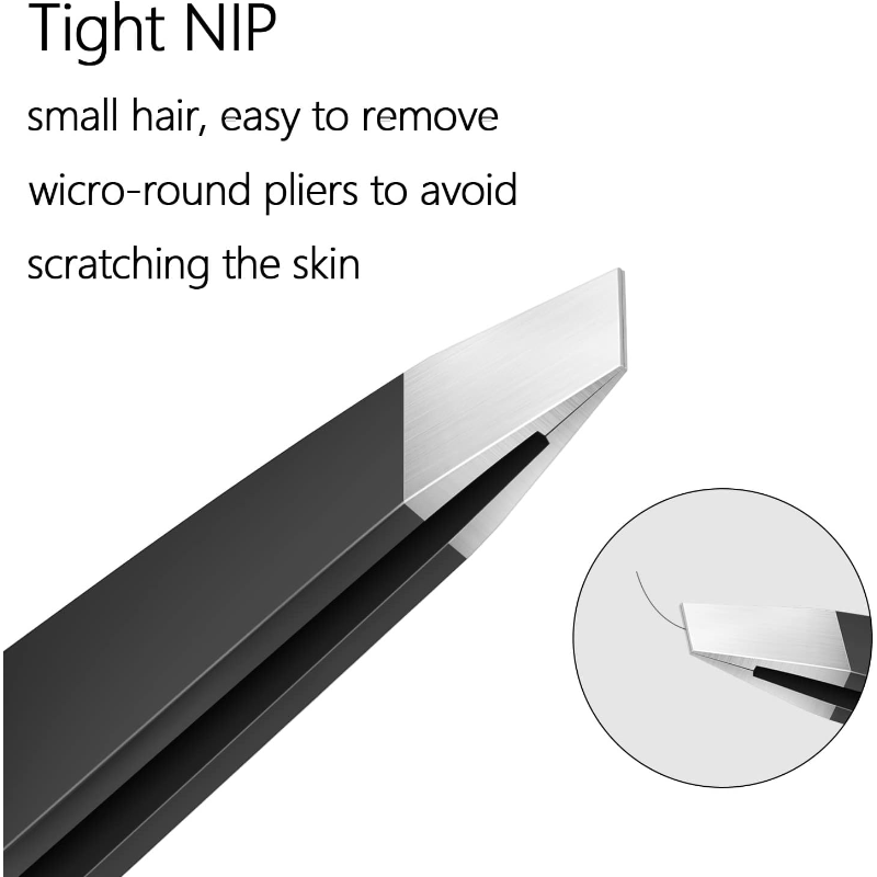 6 Pcs Stainless Steel Eyebrow Tweezers Precision Tweezers
