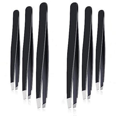 6 Pcs Stainless Steel Eyebrow Tweezers Precision Tweezers