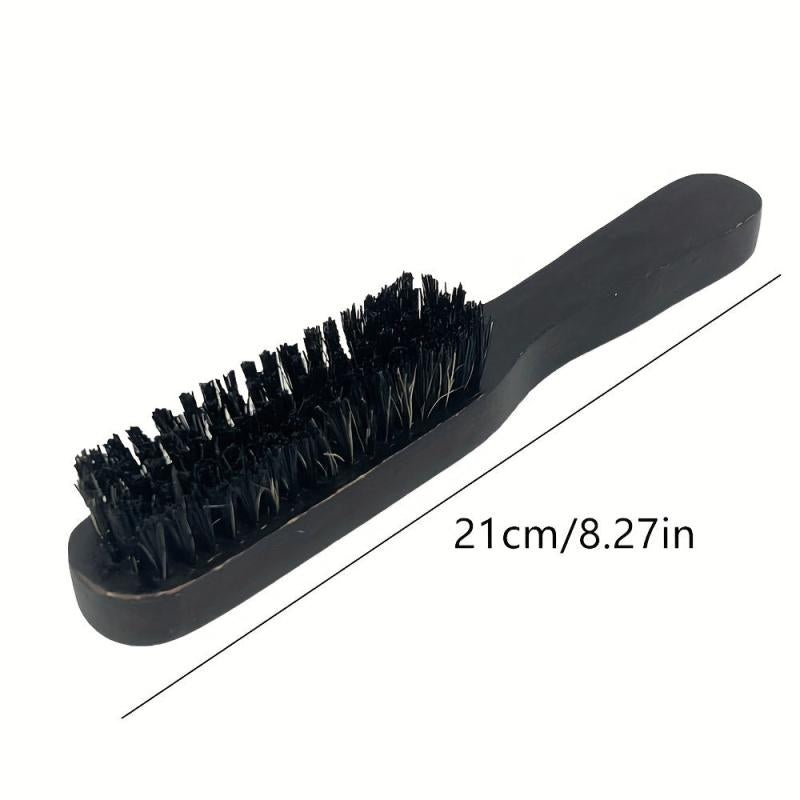 Double Sided Nylon Bristle Beard Brush with Long Handle