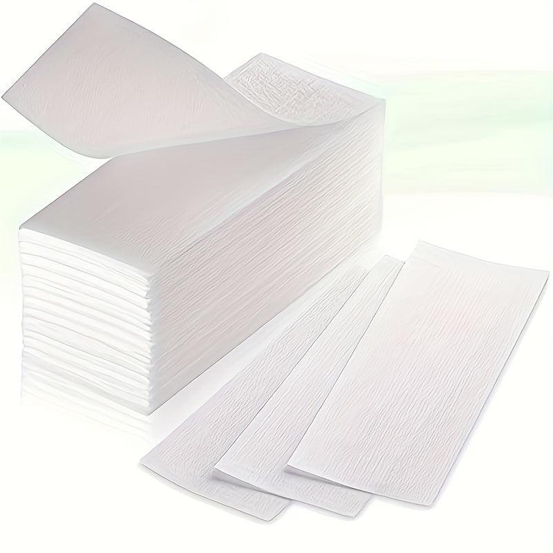 100 Pcs Pink Wax Strip Hair Removal Non-woven Wax Strip