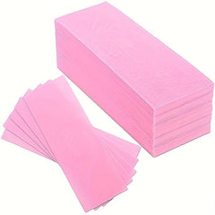 100 Pcs Pink Wax Strip Hair Removal Non-woven Wax Strip