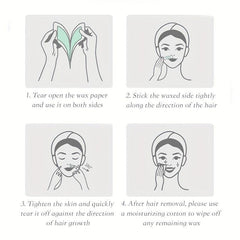 Facial Body Wax Strips Hypoallergenic Lip Hair Removal Wax Strip