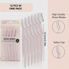 12pcs Eyebrow Razor for Women Exfoliating Dermaplaning Tools Facial Razor