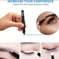 4 Pcs Stainless Steel Eyebrow Clip Set for Precision Hair Removal