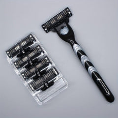 Classic 3-layer Manual Razor Set with 8 Refills