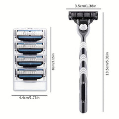 Classic 3-layer Manual Razor Set with 8 Refills