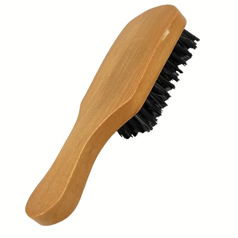 Beard Styling Brush Men Beard Grooming Brush Wooden Handle