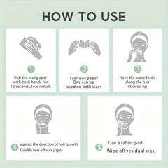 Facial Wax Strips - Hair Removal Pads