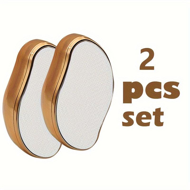 2 Pcs Set Reusable Crystal Hair Eraser For Women Legs